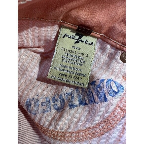 Seven for all mankind jeans orange zippered ankles & pockets Woman’s Size 29 - Picture 7 of 10